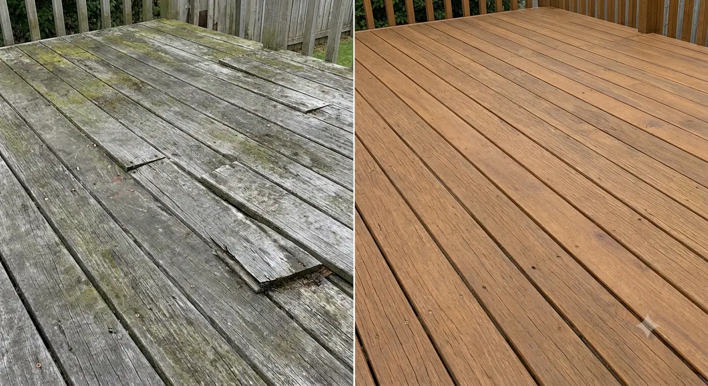 Deck Repair before and after