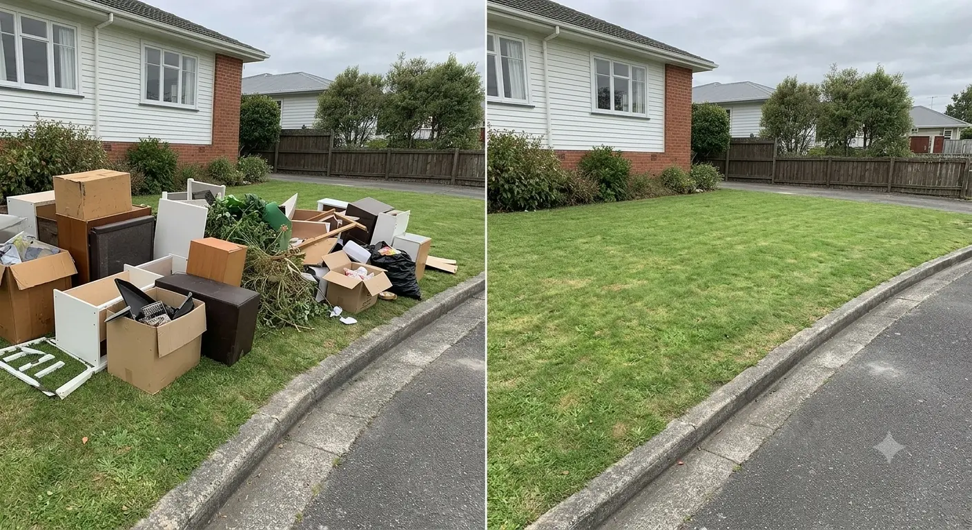 Kerbside Spring Clean before and after